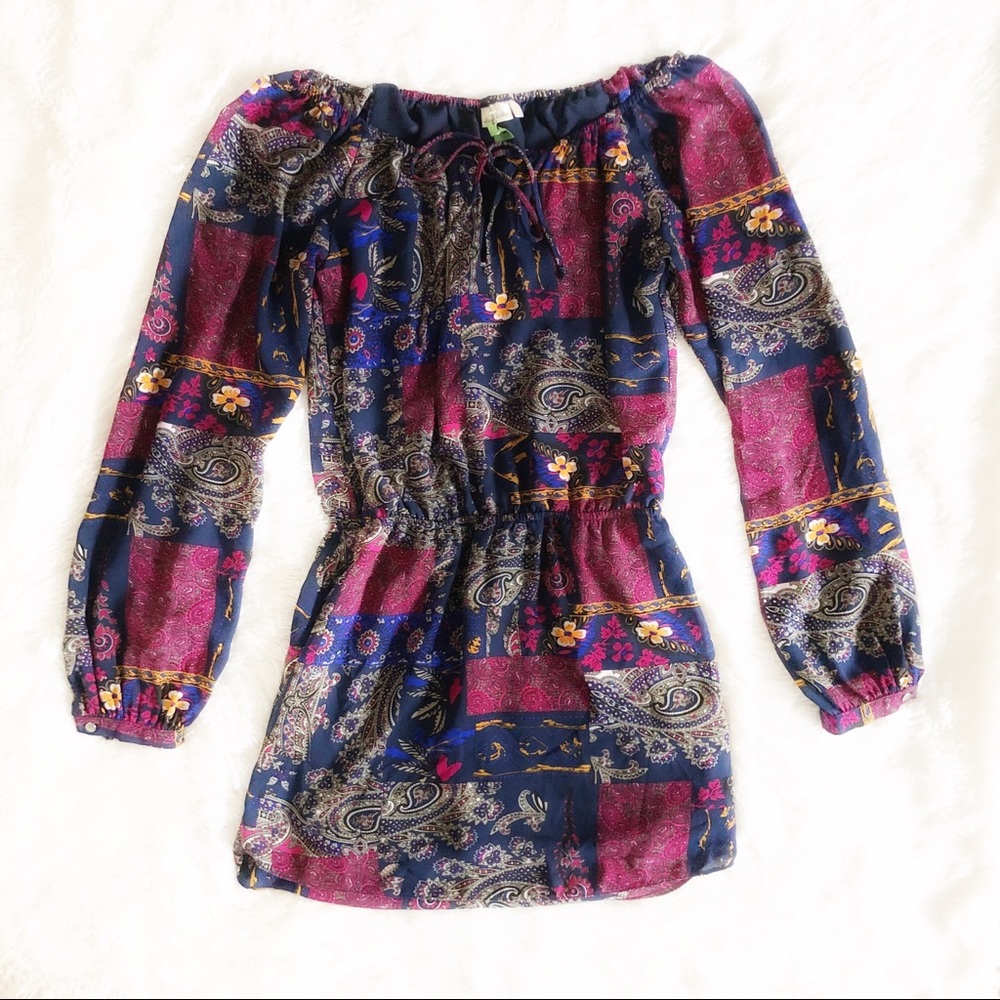 KAYA DI KOKO BOHO OFF THE SHOULDER DRESS SZ SMALL